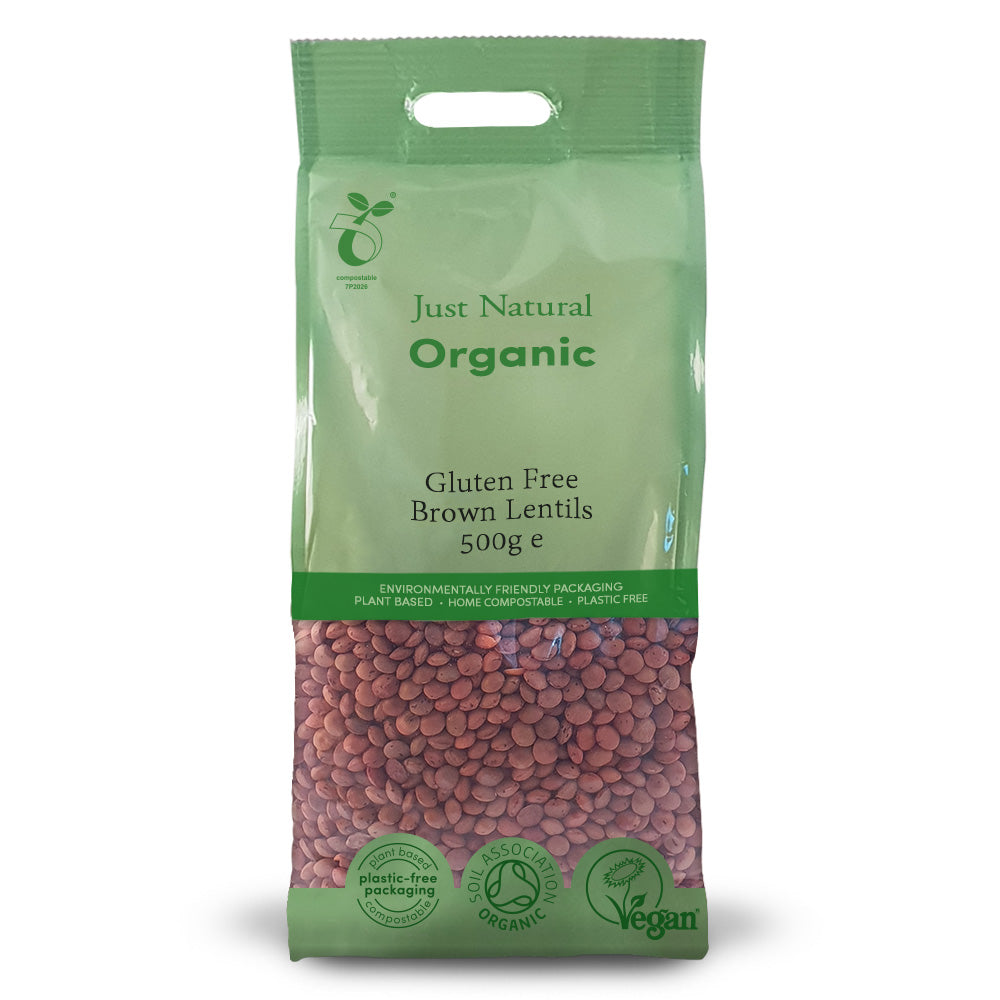 Organic Gluten Free Brown Lentils 500g - Just Natural