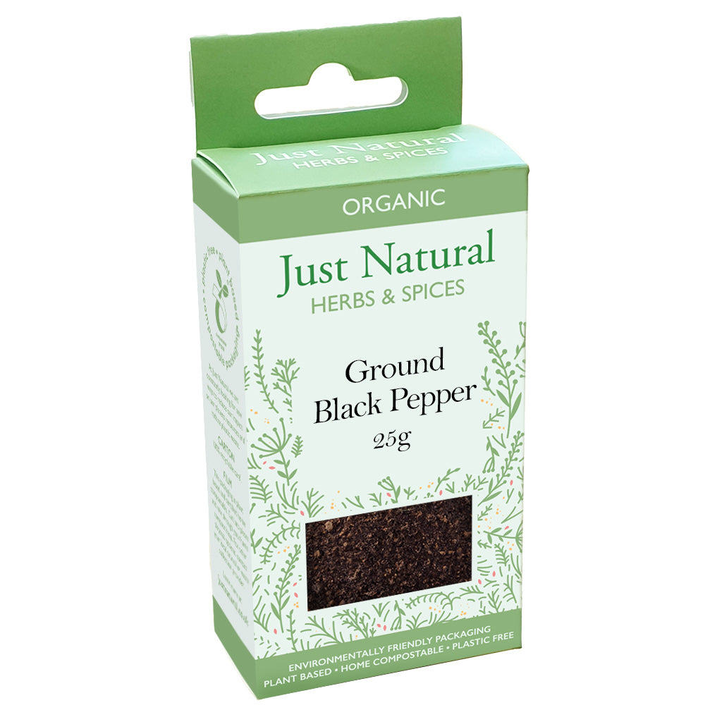 Organic Ground Black Pepper 25g - Just Natural