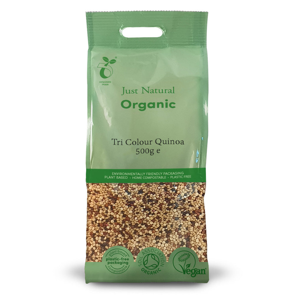 Organic Tri Colour Quinoa 500g - Just Natural