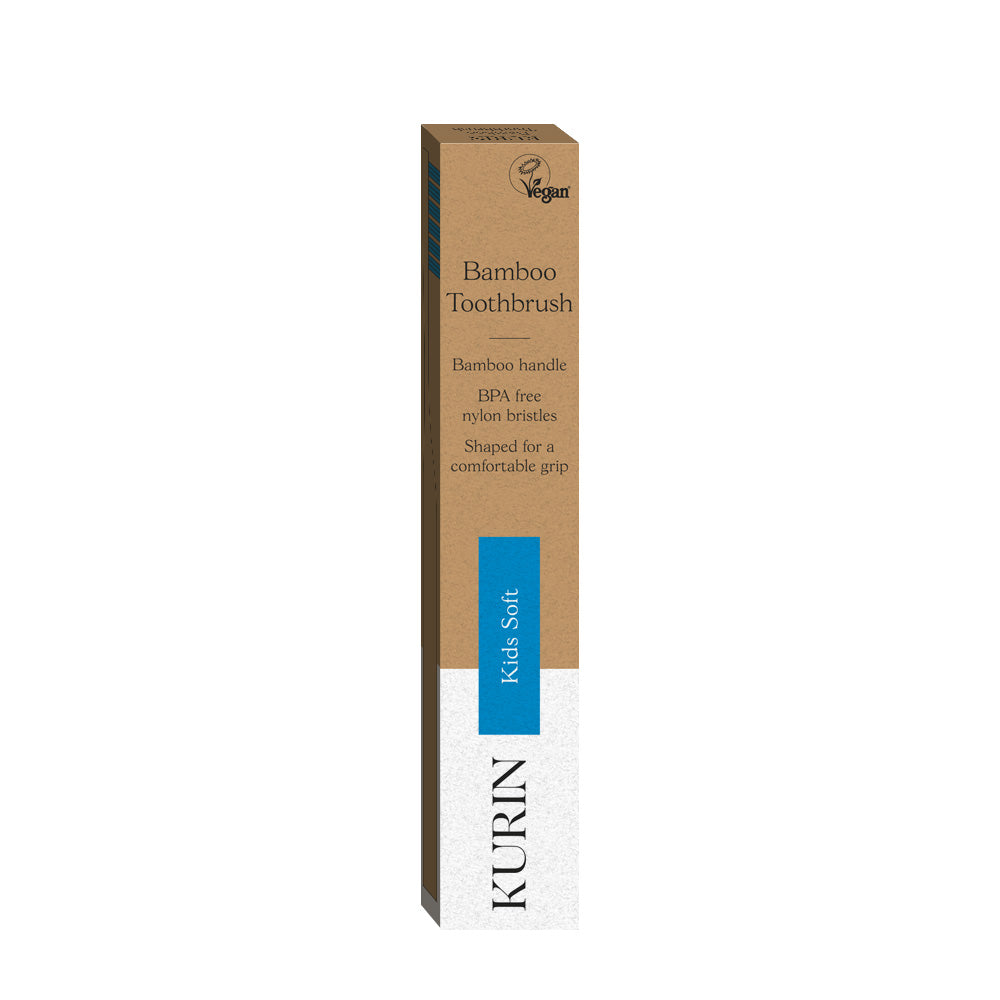 Kids Soft BPA Free Bamboo Toothbrush - Blue - Just Natural