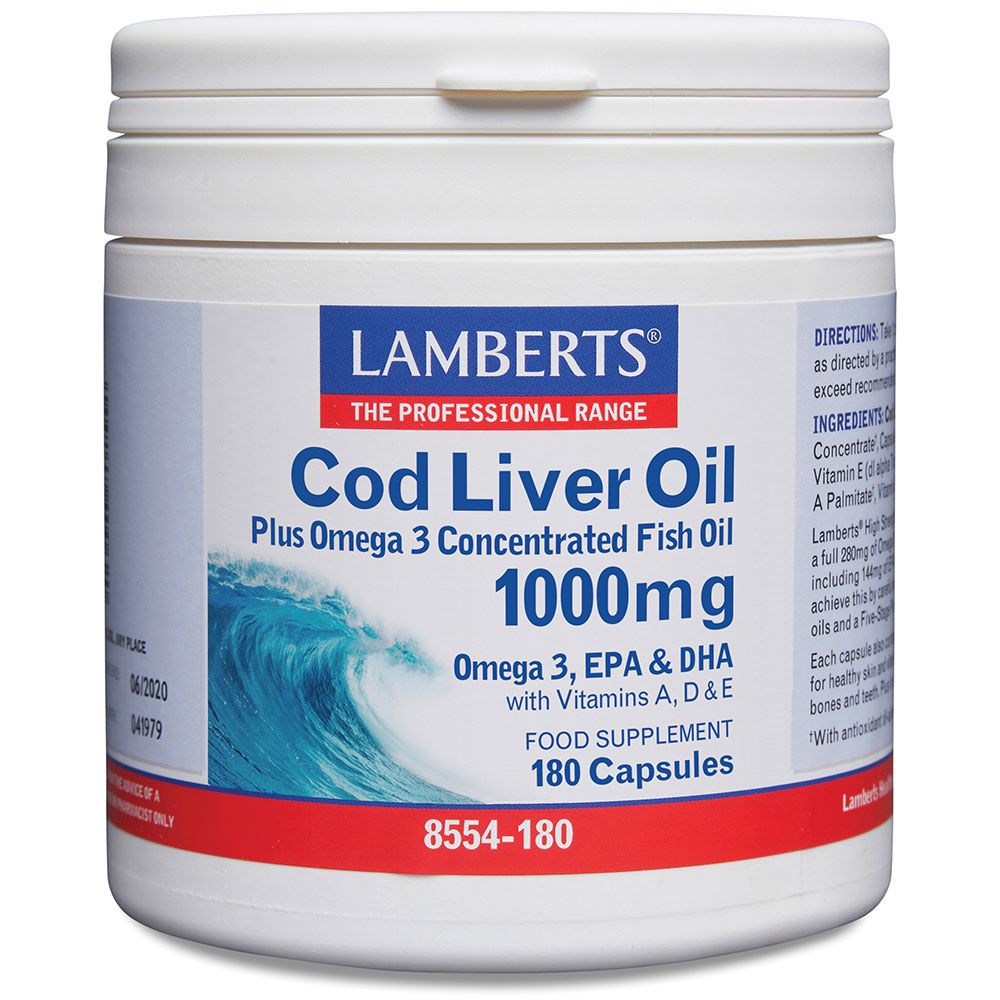 Cod Liver Oil 1000mg 180 capsule - Just Natural