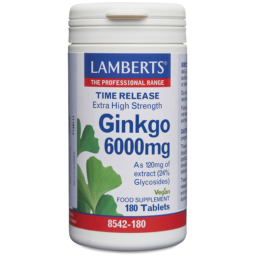Ginkgo 6000mg High Strength Time Release 180 tablet - Just Natural