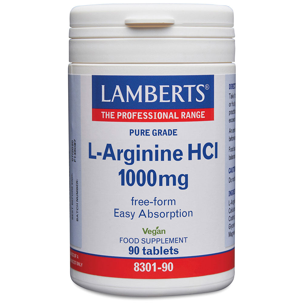 L-Arginine HCl 1000mg 90 tablet - Just Natural