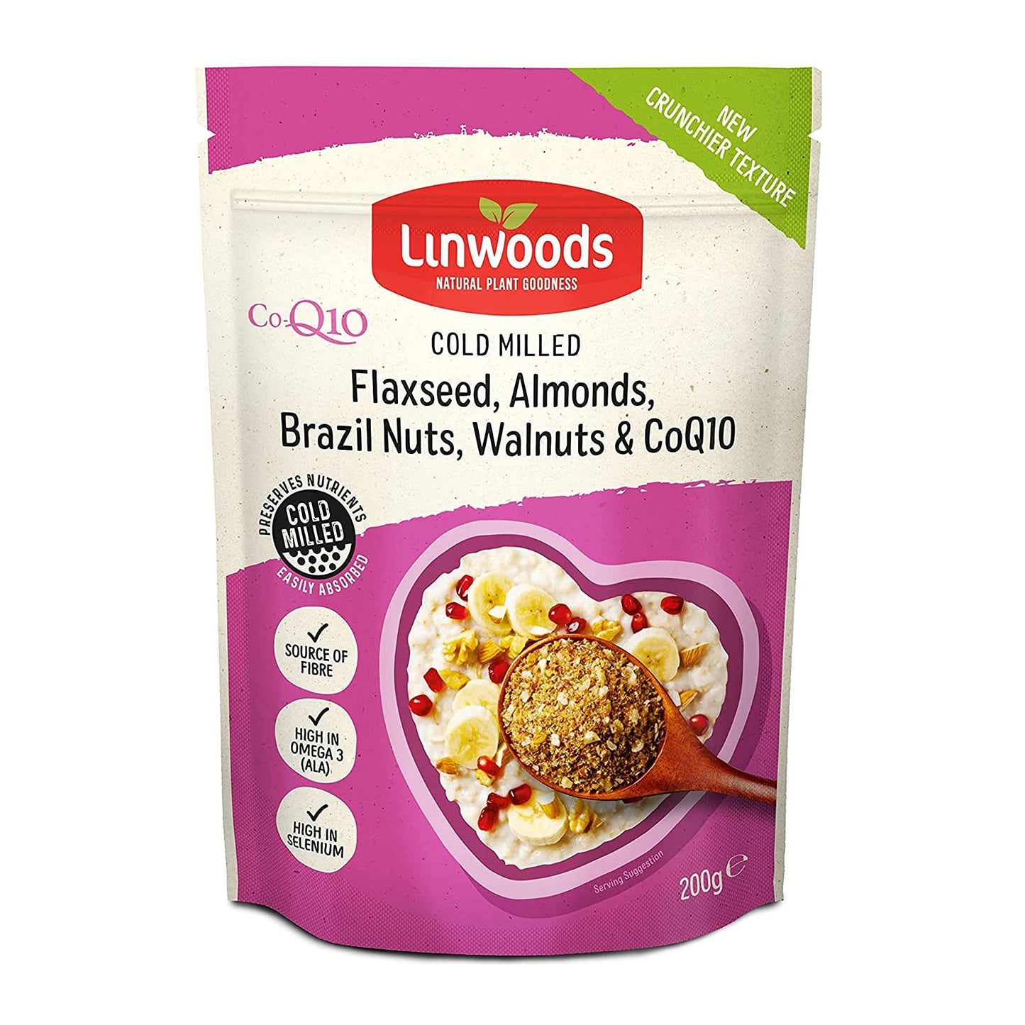 Milled Flaxseed, Almonds, Brazil nut, Walnuts & Q10 200g - Just Natural