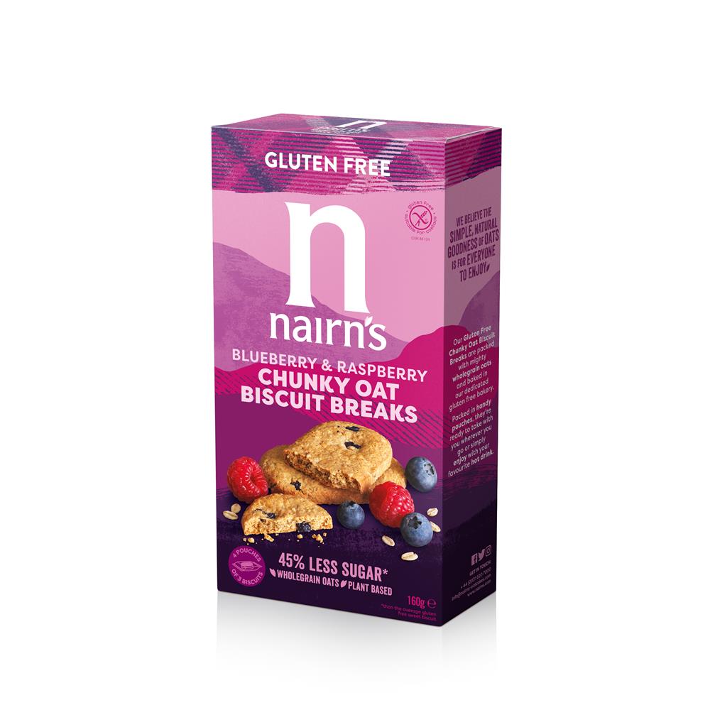 Gluten Free Blueberry & Raspberry Biscuit Break Chunky 160g - Just Natural