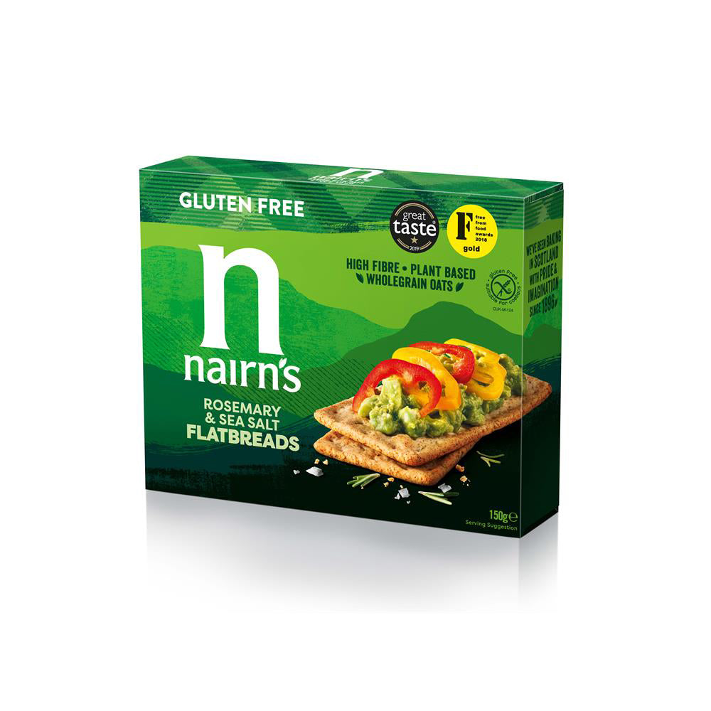 Gluten Free Flat Bread Rosemary & Sea Salt 150g - Just Natural