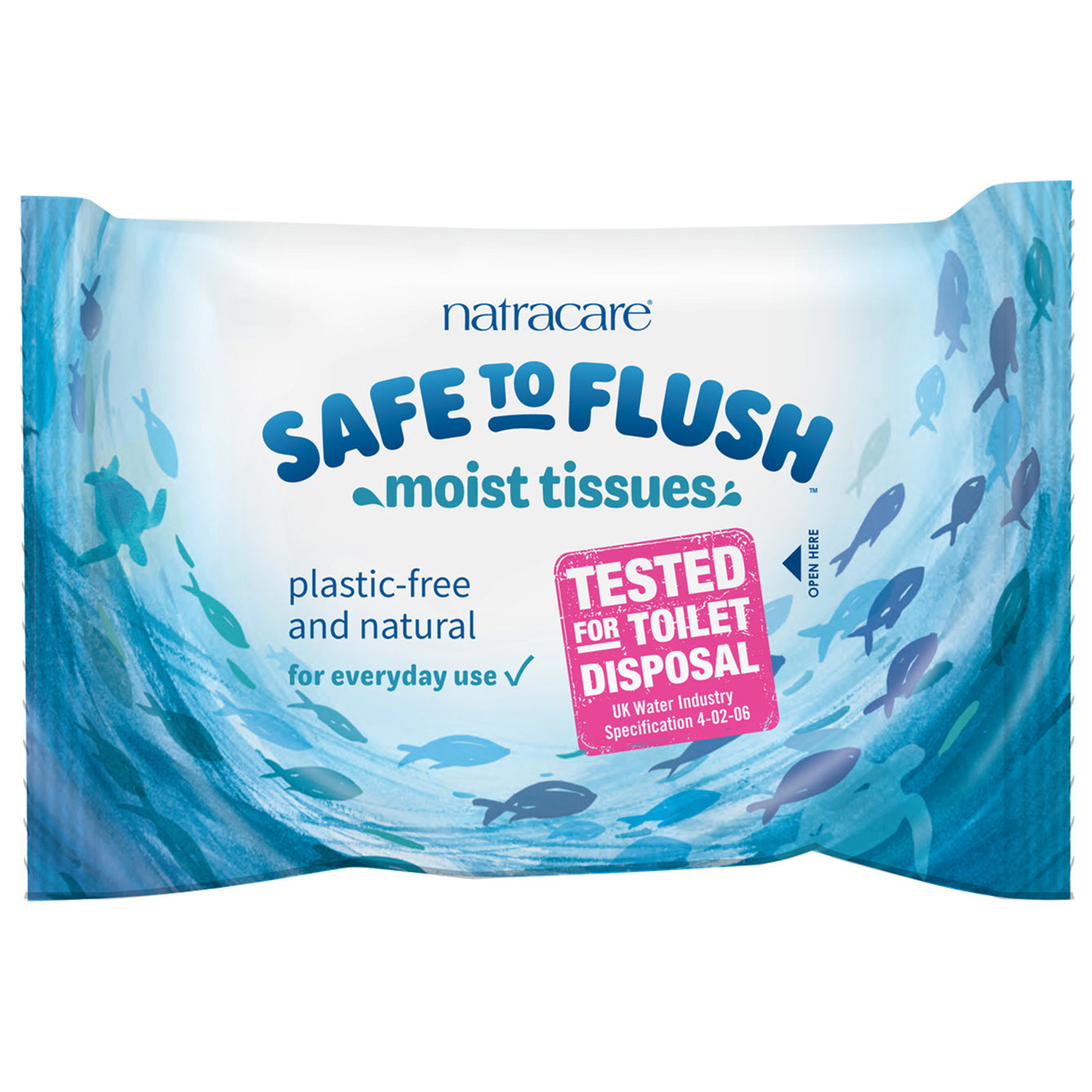 Natracare Safe to Flush Moist Tissues 30 Wipes