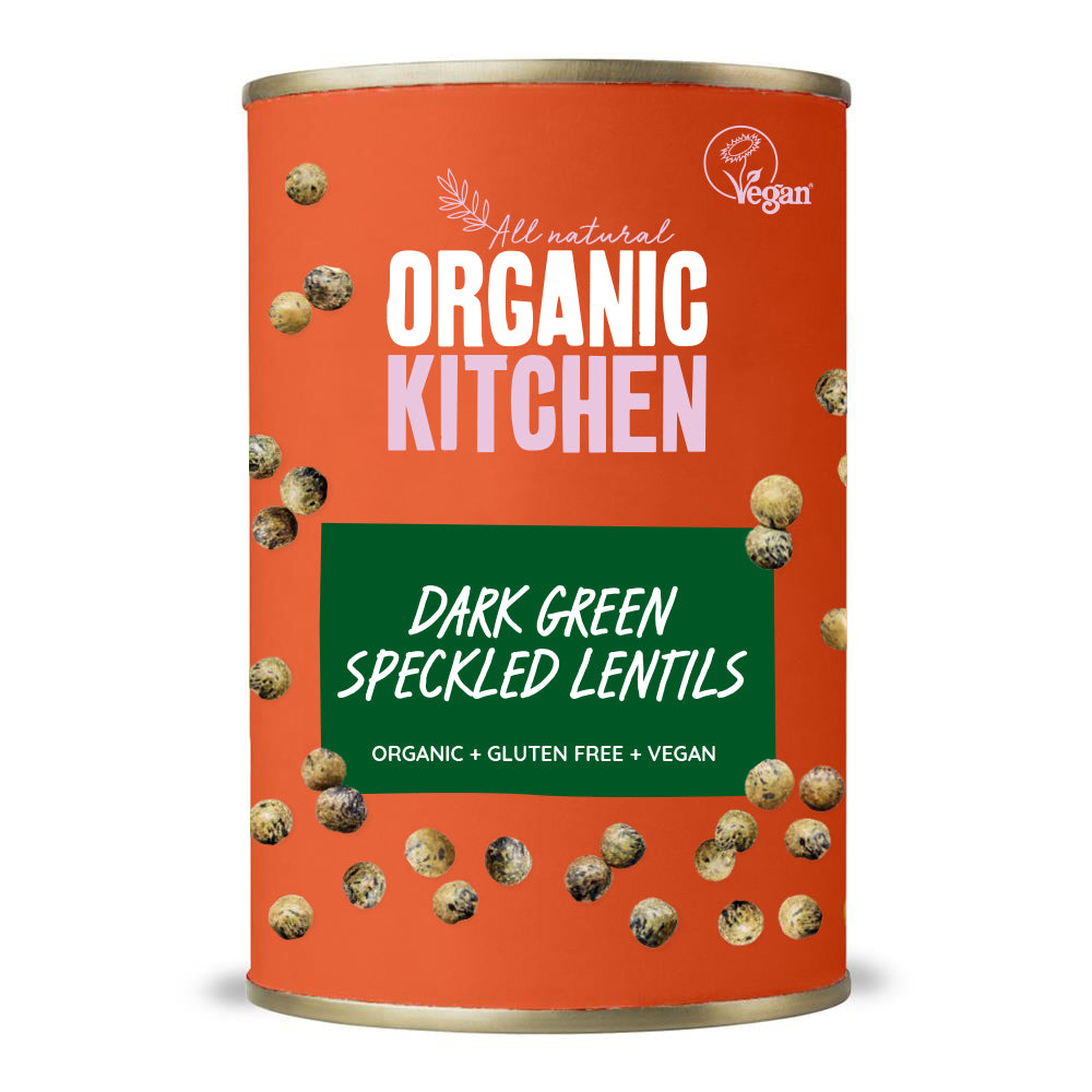Organic Dark Green Speckled Lentils 400g - Just Natural