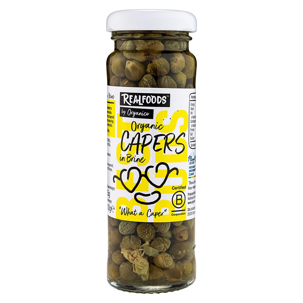 Organic Capers in Brine 100g.