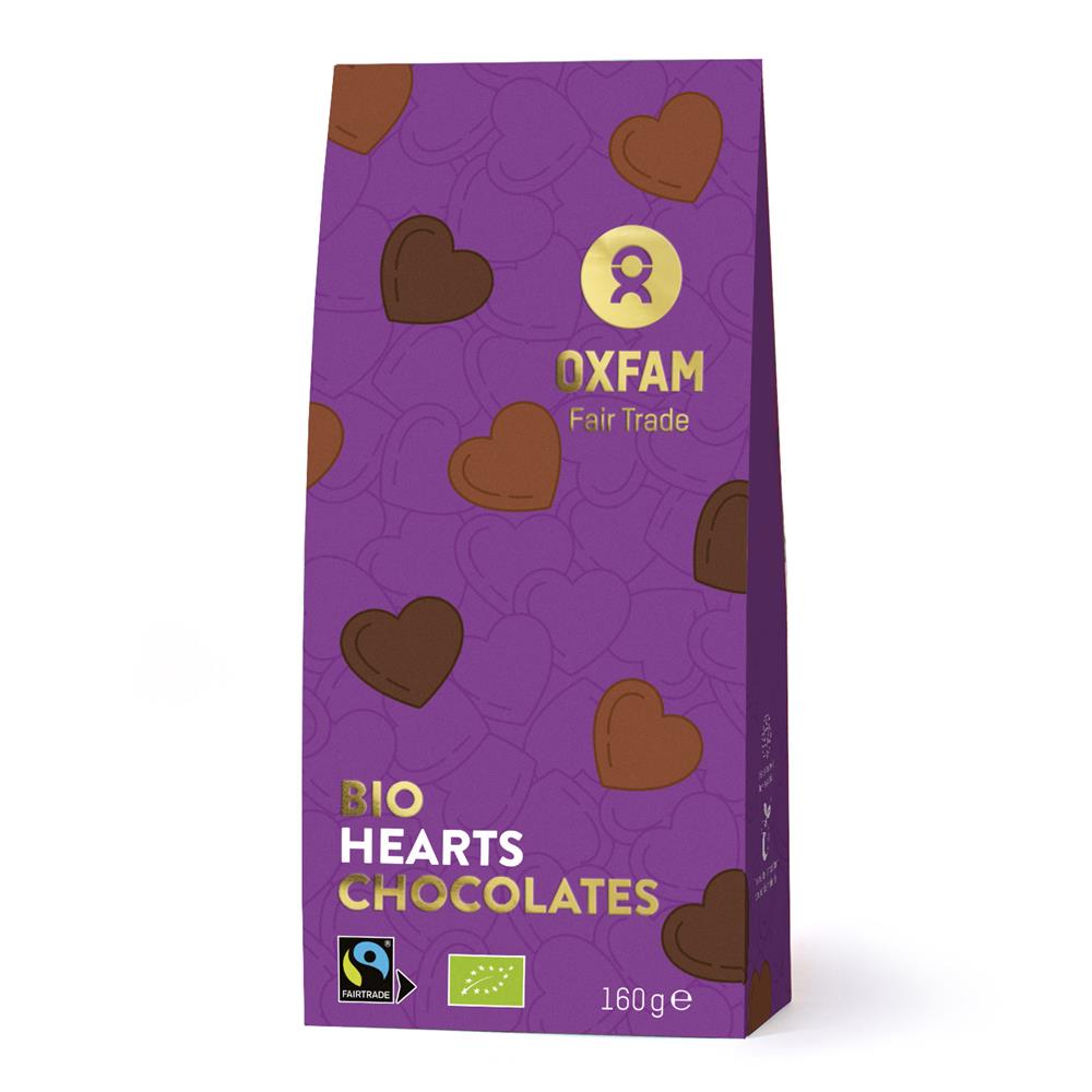 Organic Mini Chocolate Hearts 160g - Just Natural