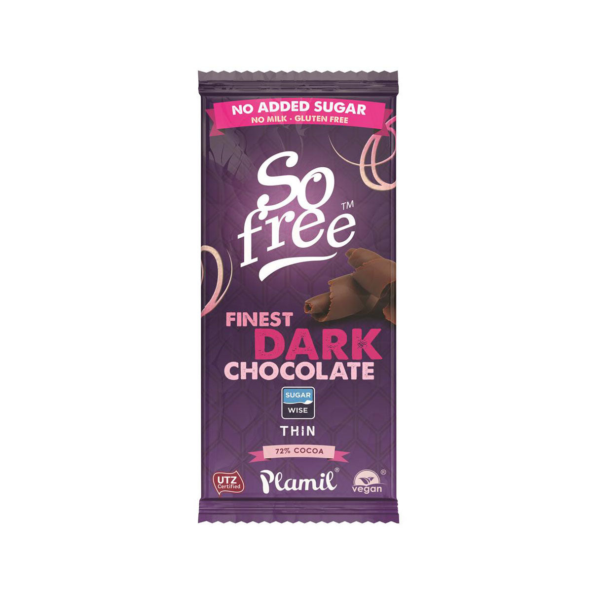 So Free No Added Sugar Finest Dark Thin Chocolate 80g - Just Natural