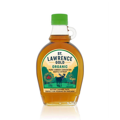 St Lawrence Gold Organic Grade A Amber Colour, Rich Taste Maple Syrup