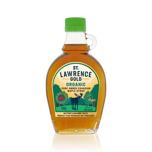 St Lawrence Gold Organic Grade A Amber Colour, Rich Taste Maple Syrup