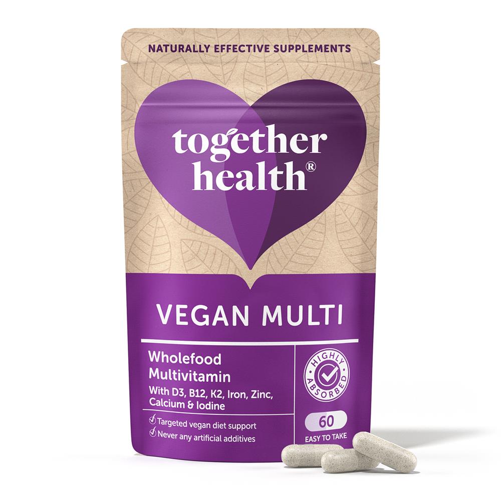 Together Vegan Multi Vitamins & Mineral Food Supplement 60 Caps.