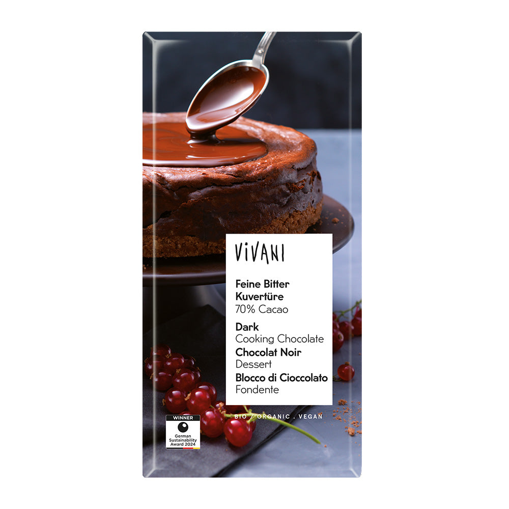 Dark Cooking Chocolate Vegan Organic 200g.
