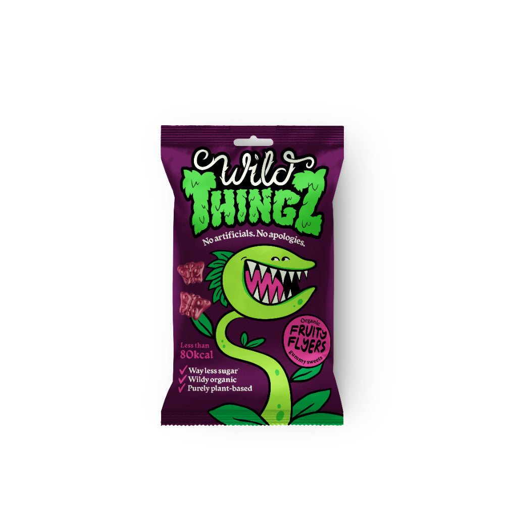Wild Thingz Organic & Vegan Sweets Fruity Flyers 25g.