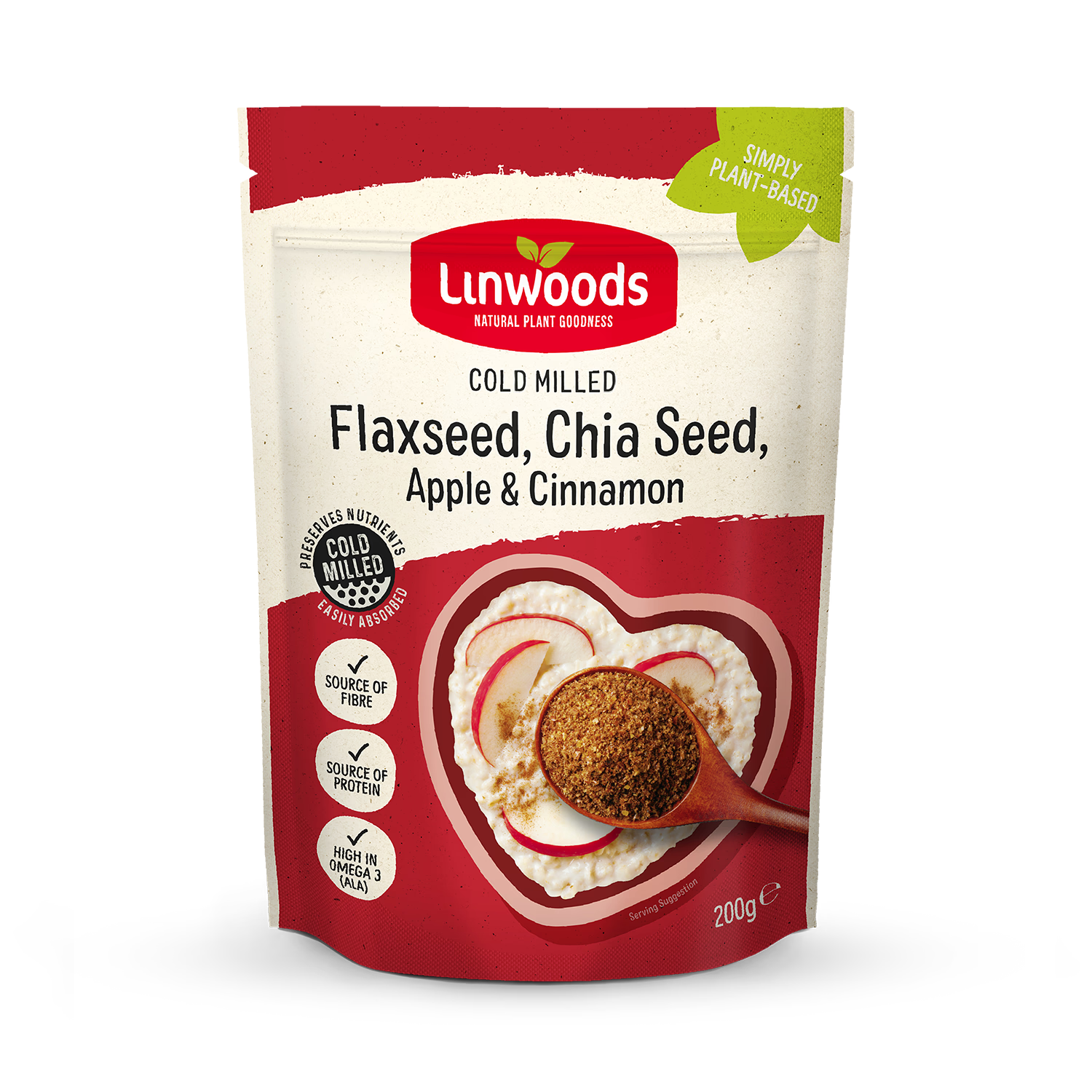 Milled Flaxseed, Chia, Apple & Cinnamon 200g - Just Natural