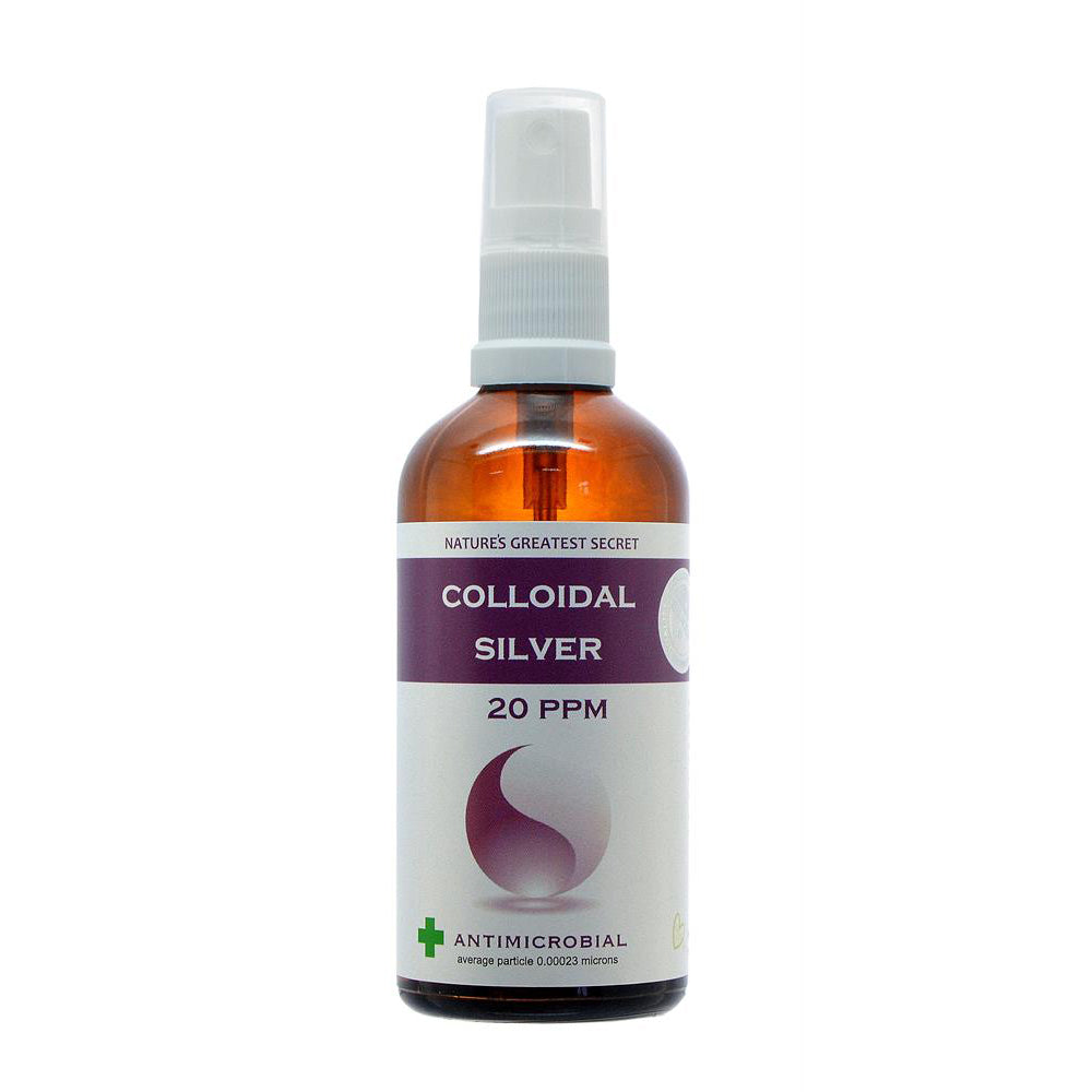 20ppm Enhanced Colloidal Silver 100ml Spray - pH 9.0 - Just Natural