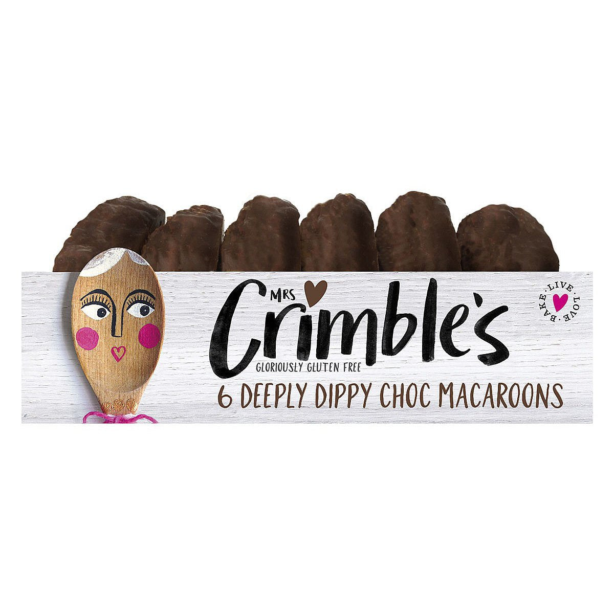 Mrs Crimbles 6 Deeply Dippy Choc Macaroons - Just Natural