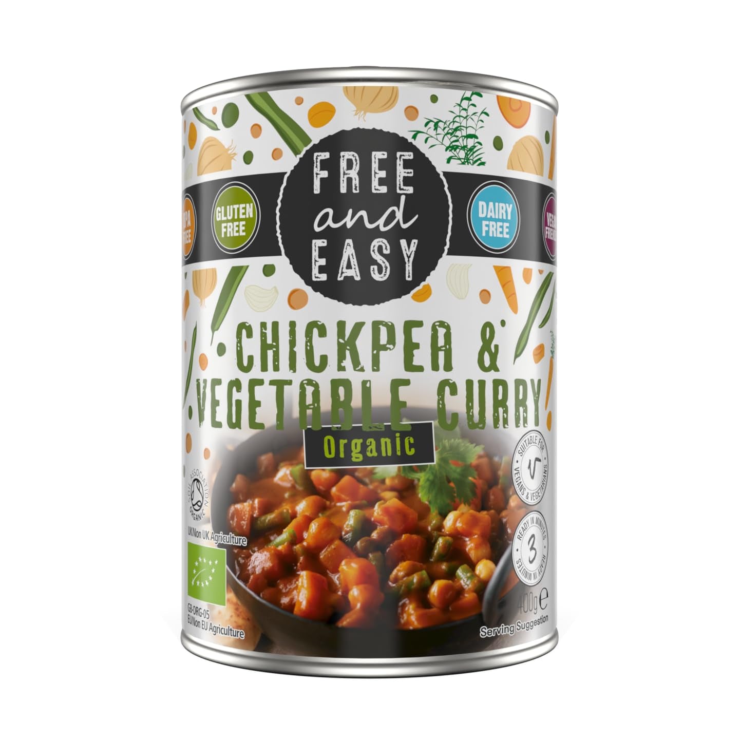 Free Natural Chick Pea & Vegetable Curry 400g - Just Natural