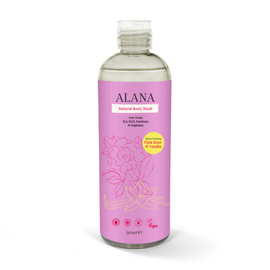 Pink Rose & Vanilla Natural Body Wash - Just Natural