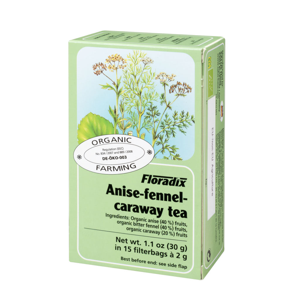 Floradix Anise Fennel & Caraway Organic Herbal Tea 15 filterbags - Just Natural