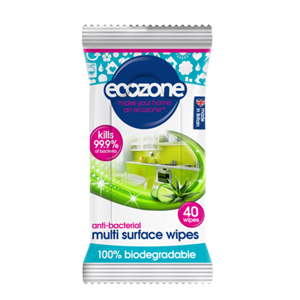 Ecozone Anti-bac Multi Surface Wipes (40 wipes) - Just Natural
