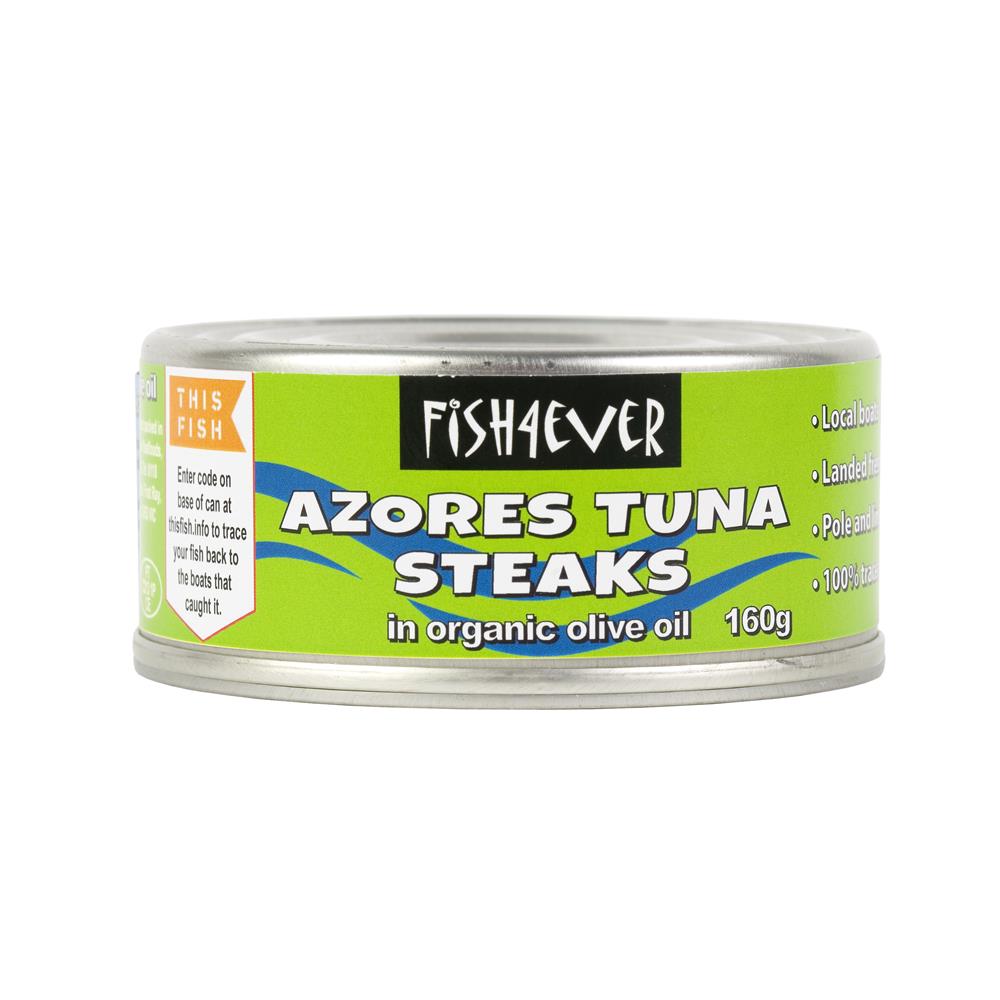 Azores SJ Tuna Steaks in Olive Oil 160g Just Natural