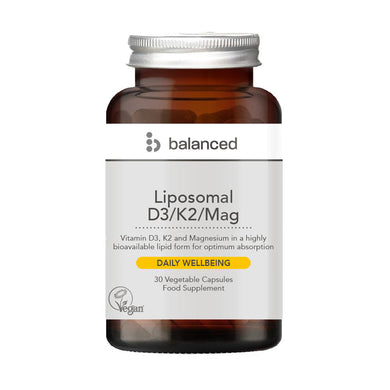 Balanced Liposomal D3/K2/Mag 30 Veggie Caps - Reusable Bottle