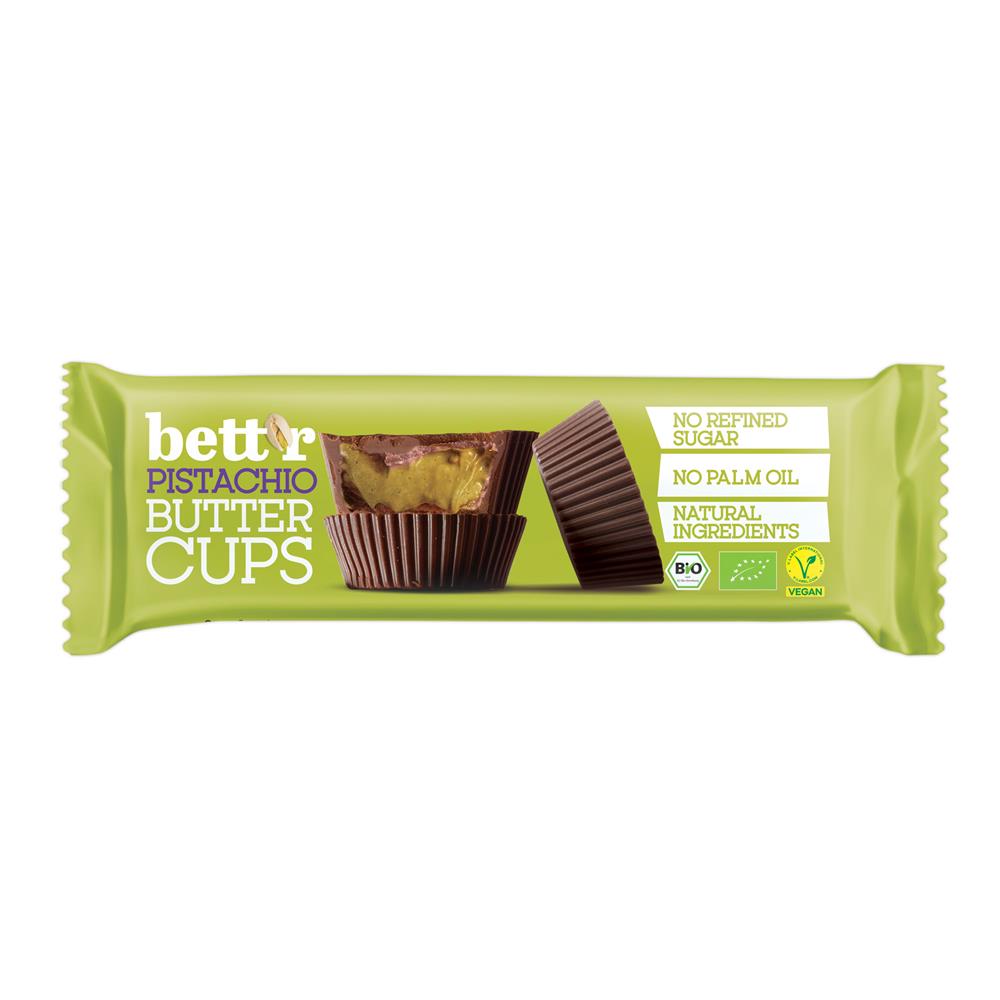 Bettr Organic Vegan Nut Butter Cups with Pistachio Cream 39g
