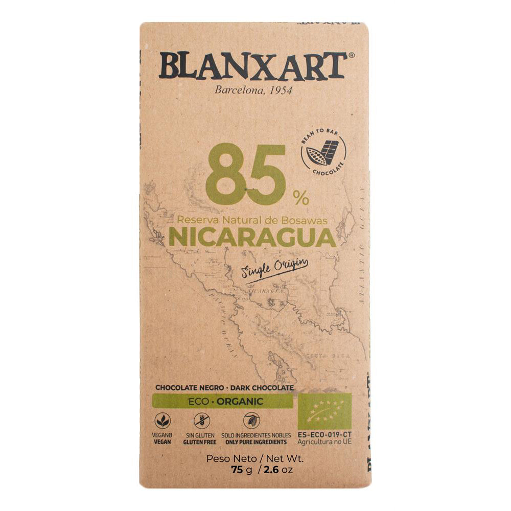 Premium Organic & Vegan 85% NICARAGUA 75g - Just Natural