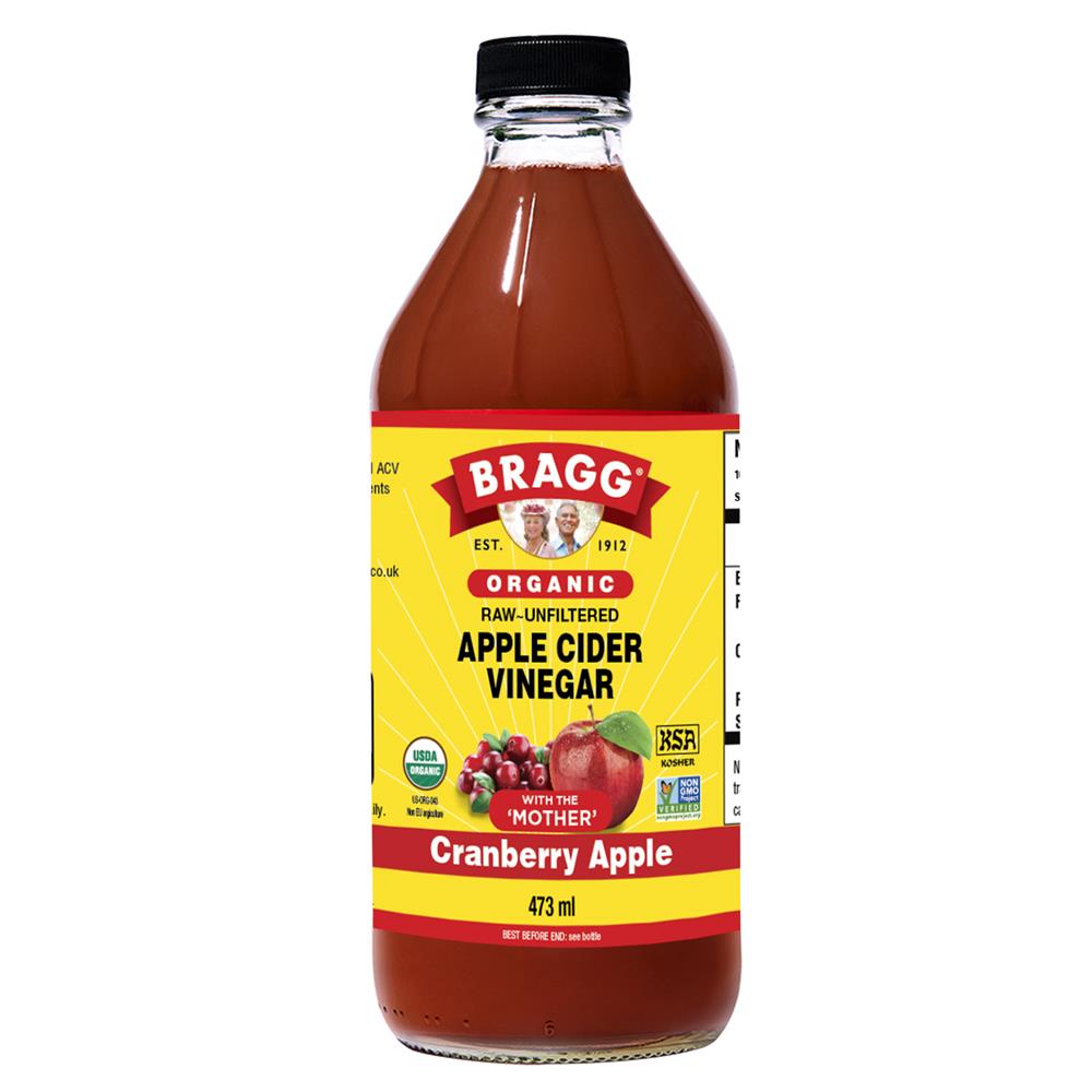 Organic Apple Cider Vinegar with Cranberry Apple 473ml - Just Natural