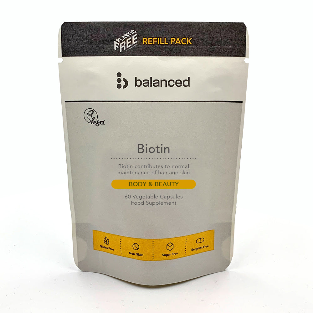 Biotin 60 Veggie Caps - Refill Pouch Just Natural