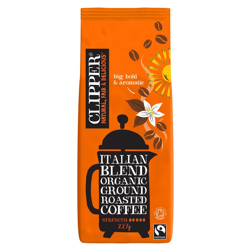 Fairtrade Organic Italian Blend Roast & Ground Coffee 227g - Just Natural