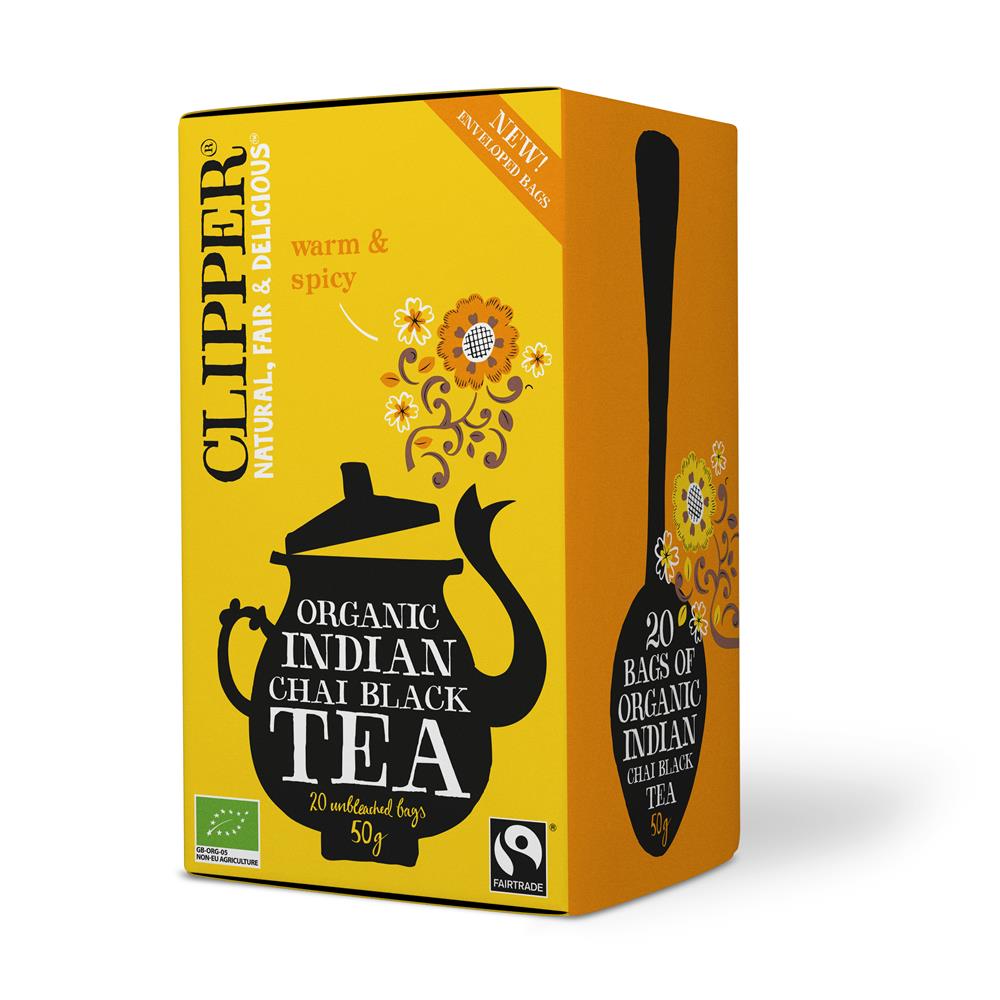 Organic Indian Chai Black Tea 20 Bags - Just Natural