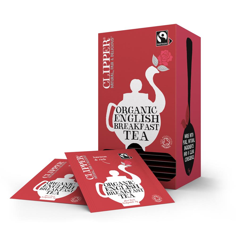 Fairtrade Organic English Breakfast 25 Envelopes - Just Natural