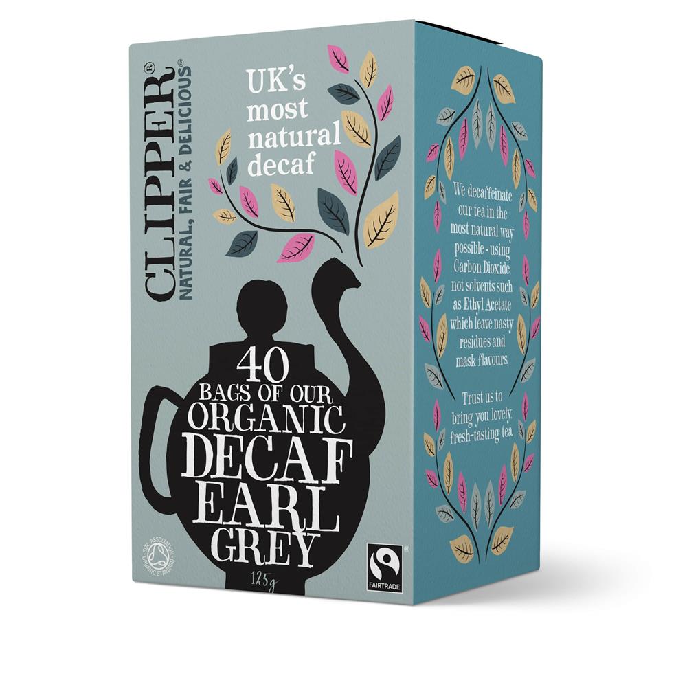 Organic & Fair Trade Earl Grey Decaf Tea 40 Teabags - Just Natural