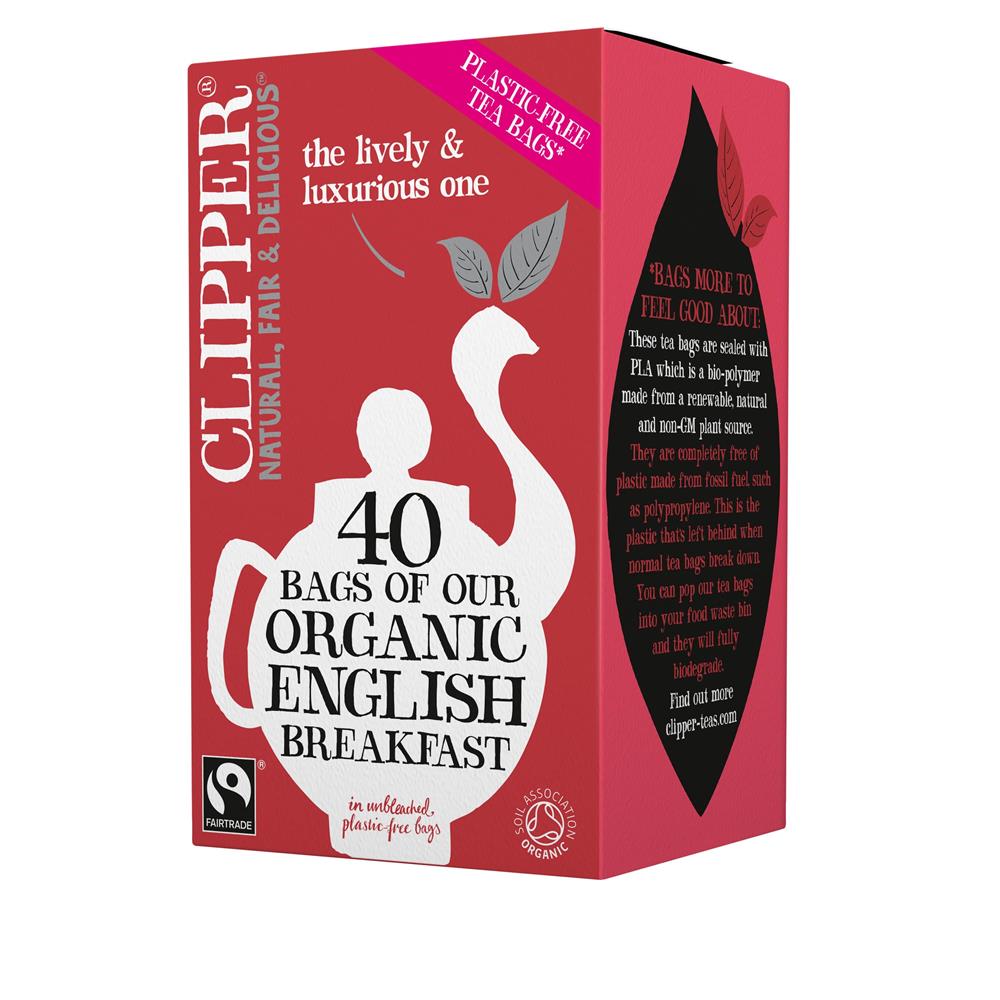 Organic & Fair Trade English Breakfast 40 Tea Bags - Just Natural