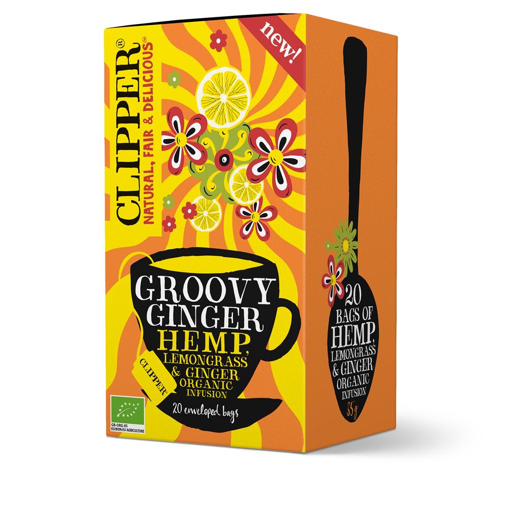 Organic Groovy Ginger Hemp Infusion 20 Bags - Just Natural