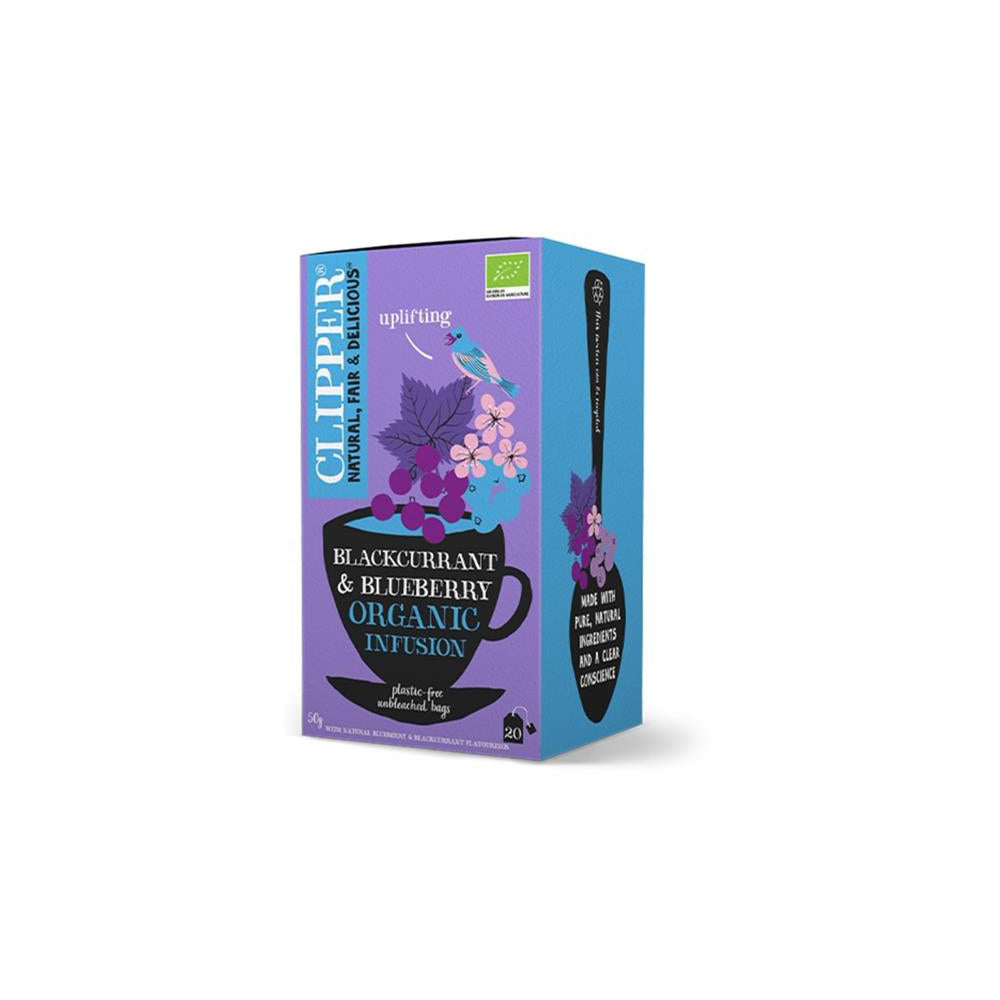 Organic Blackcurrant and Blueberry Infusions 20 Sachet - Just Natural