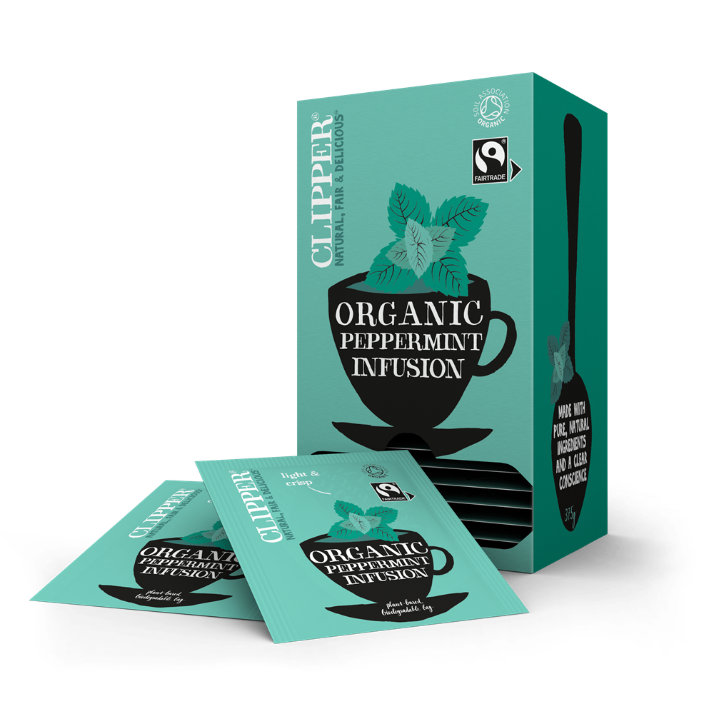 Fairtrade Organic Peppermint Infusion 25 Envelopes - Just Natural