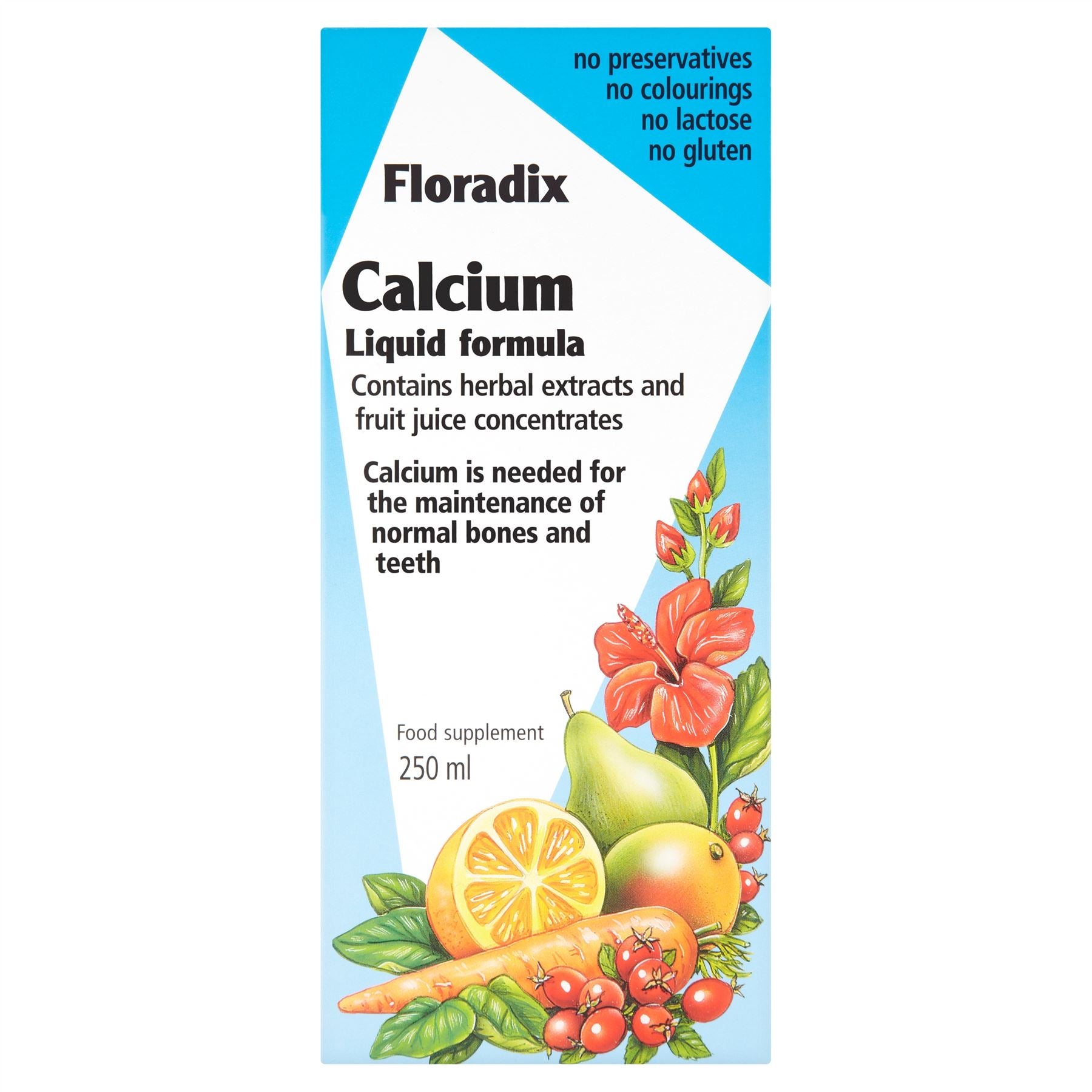 Floradix Calcium liquid mineral supplement 250ml - Just Natural