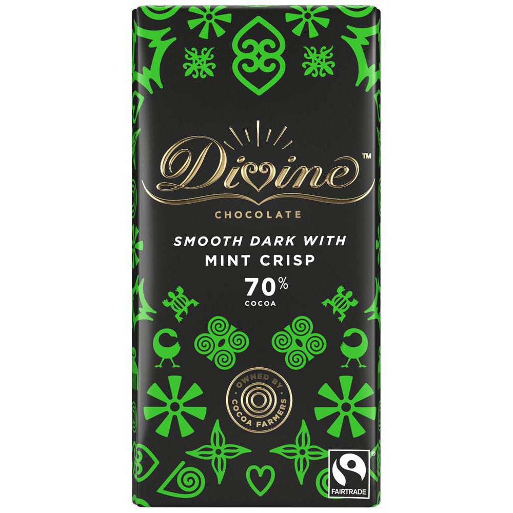 Divine Chocolate Mint Dark Chocolate 100g - Just Natural