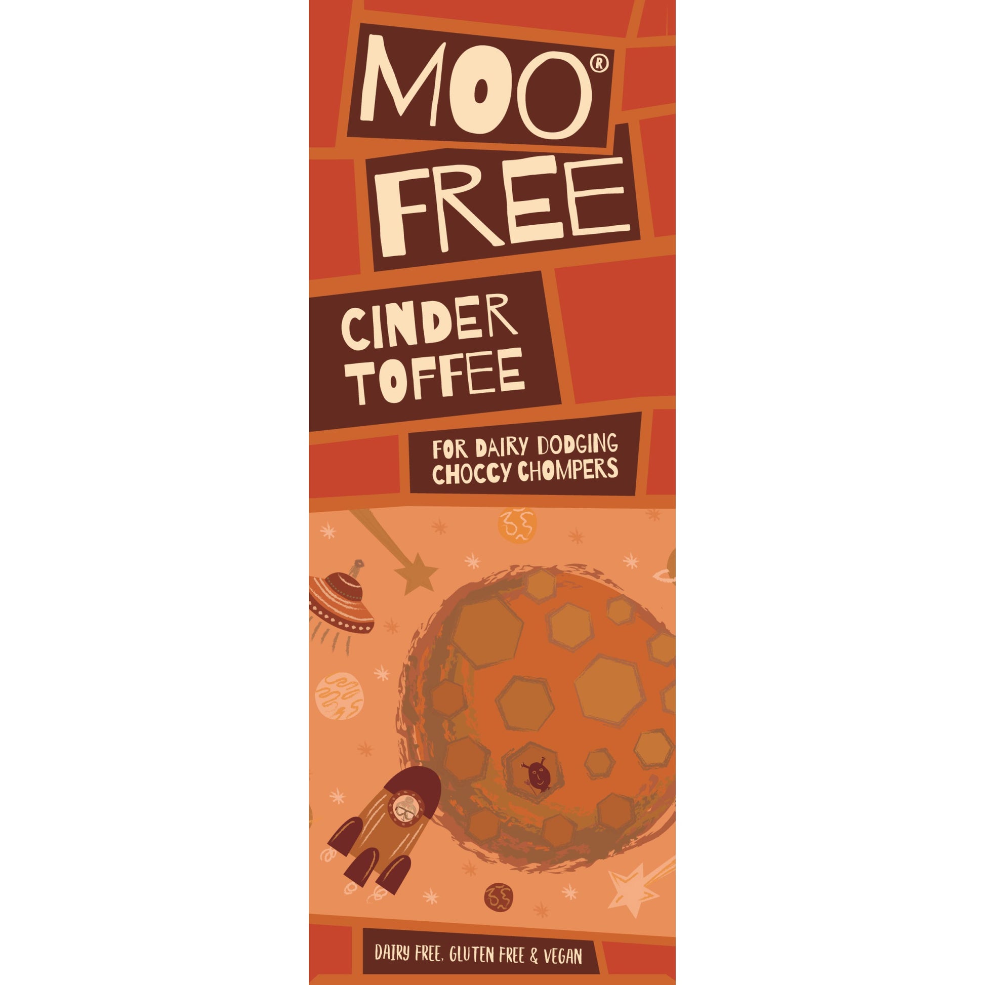 Moo Free Cinder Toffee Cocoa Bar 80g - Just Natural