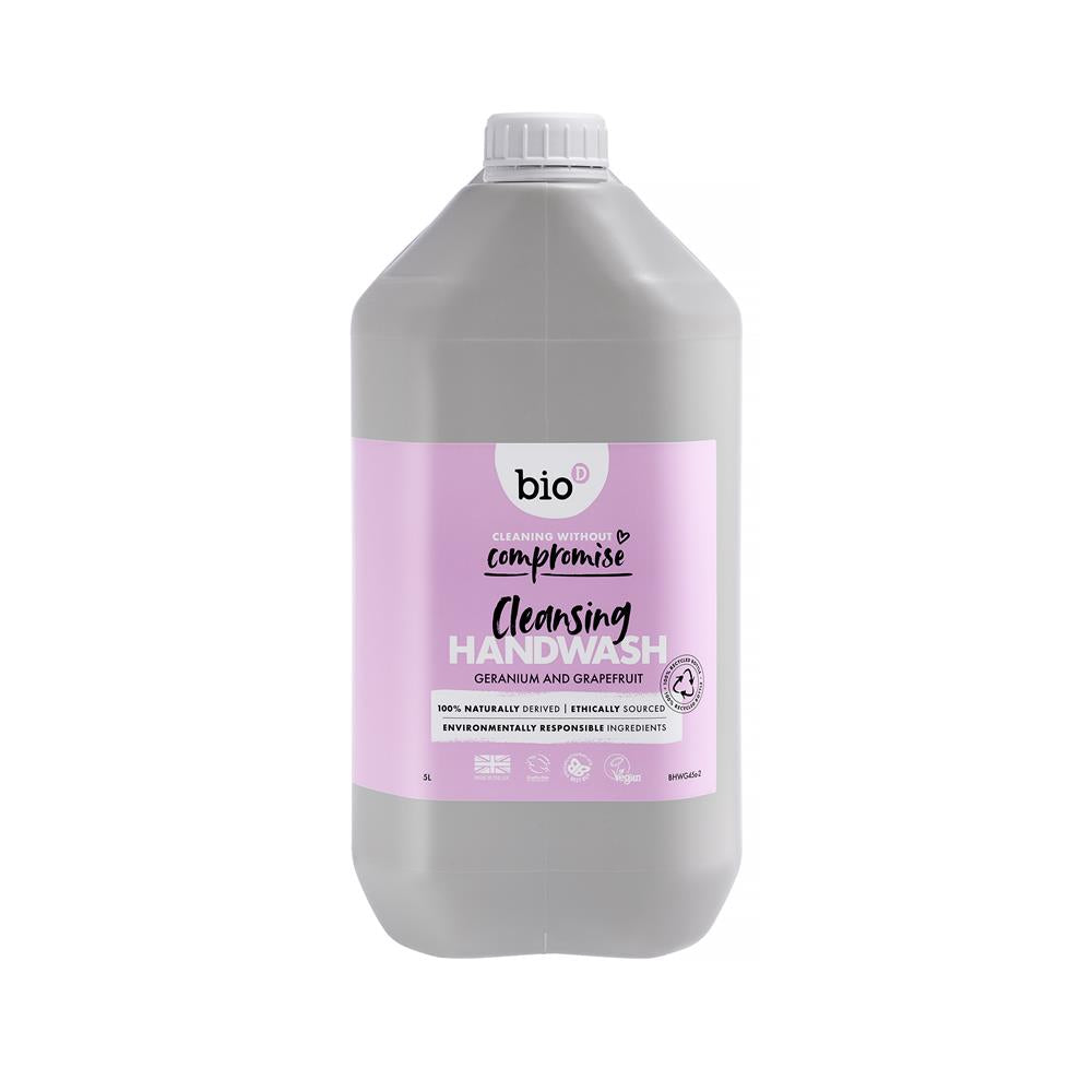 Cleansing Geranium & Grapefruit Hand Wash 5000ml Just Natural