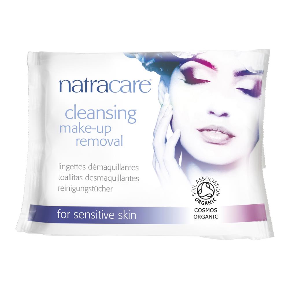 Natracare Cleansing Make-Up Removal Wipes for sensitive skin 20's - Just Natural
