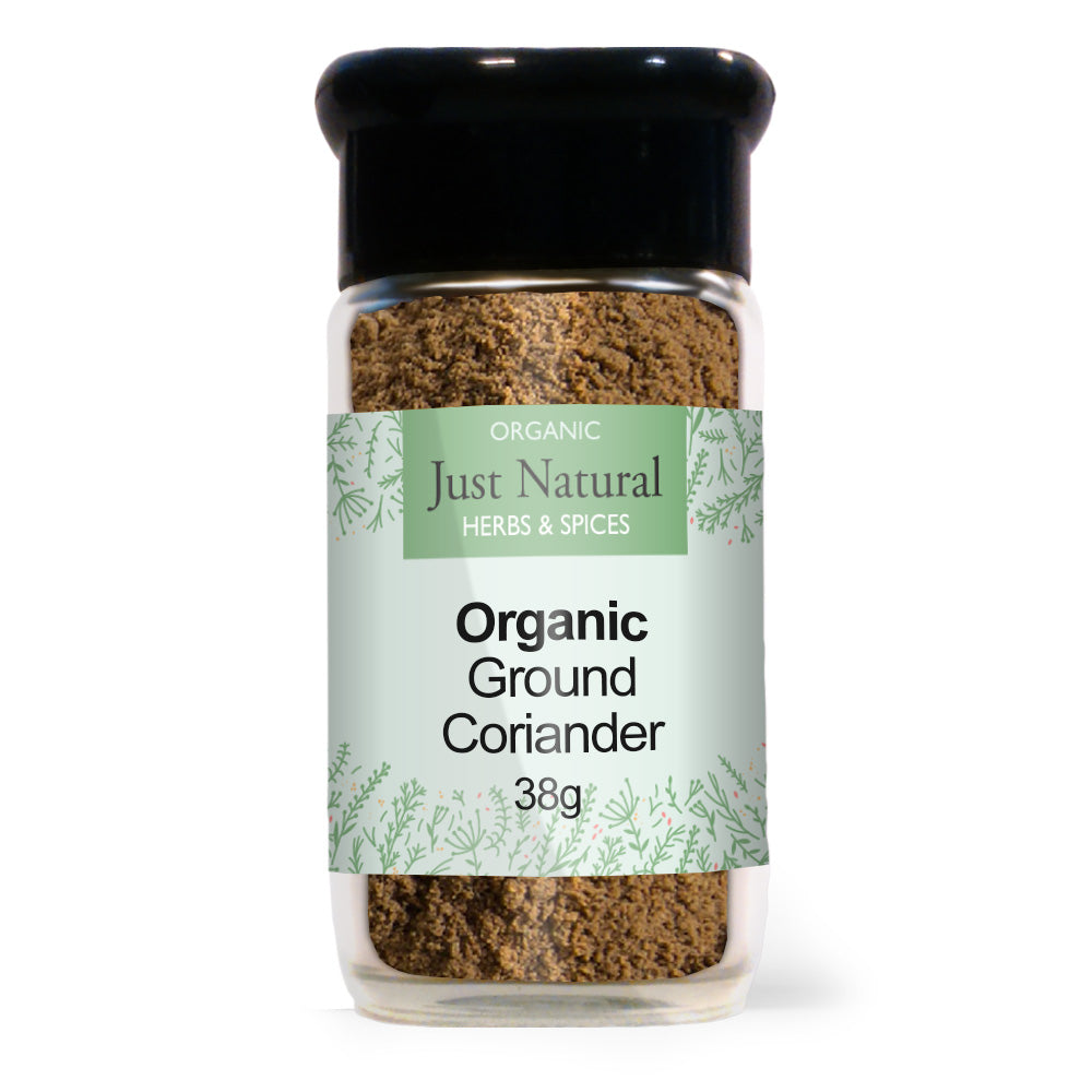 Just Natural Coriander Ground (Glass Jar) 38g - Just Natural