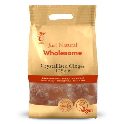 Just Natural Crystallised Ginger 125g - Just Natural