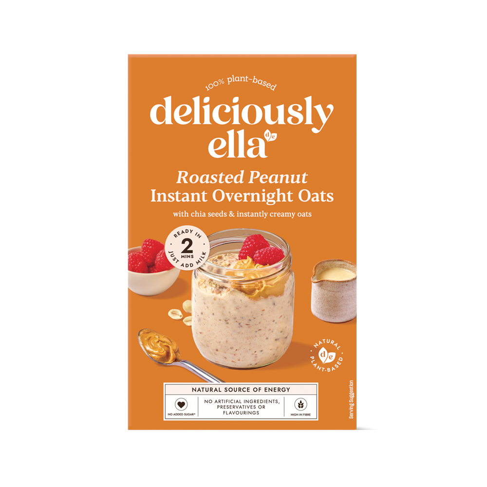 Roasted Peanut Instant Overnight Oats 380g - Just Natural