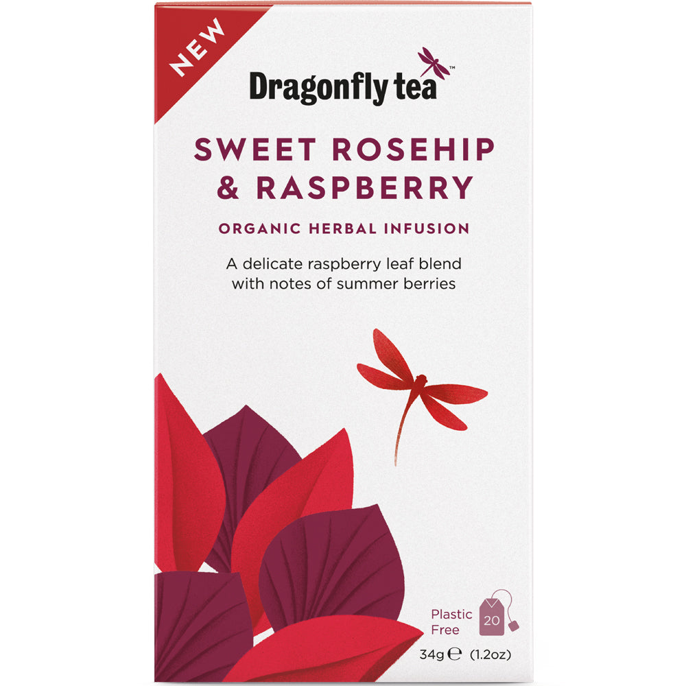 Sweet Rosehip & Raspberry Organic Herbal Tea 20 bag - Just Natural